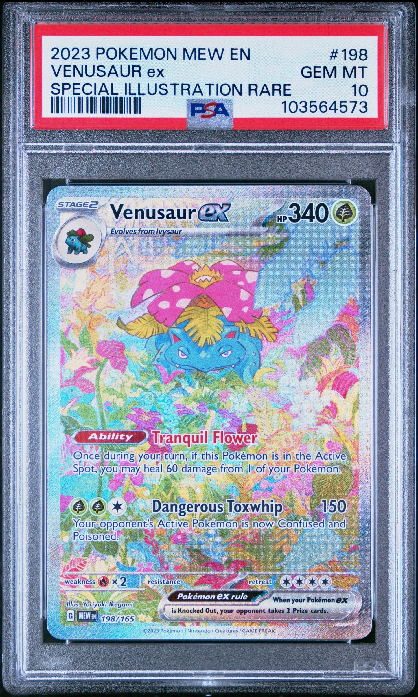 PSA 10 - Venusaur ex 198/165 SV MEW English 151 - Pokemon