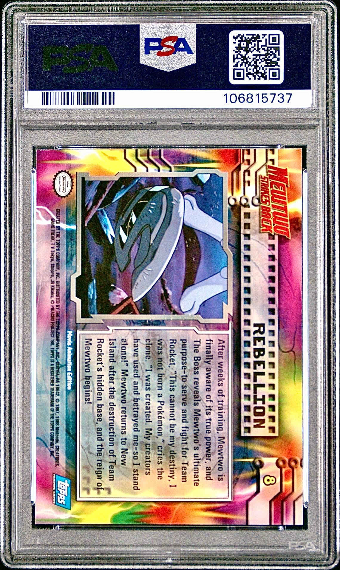PSA 10 - Mewtwo Rebellion #8 1999 TOPPS Movie Edition - Pokemon