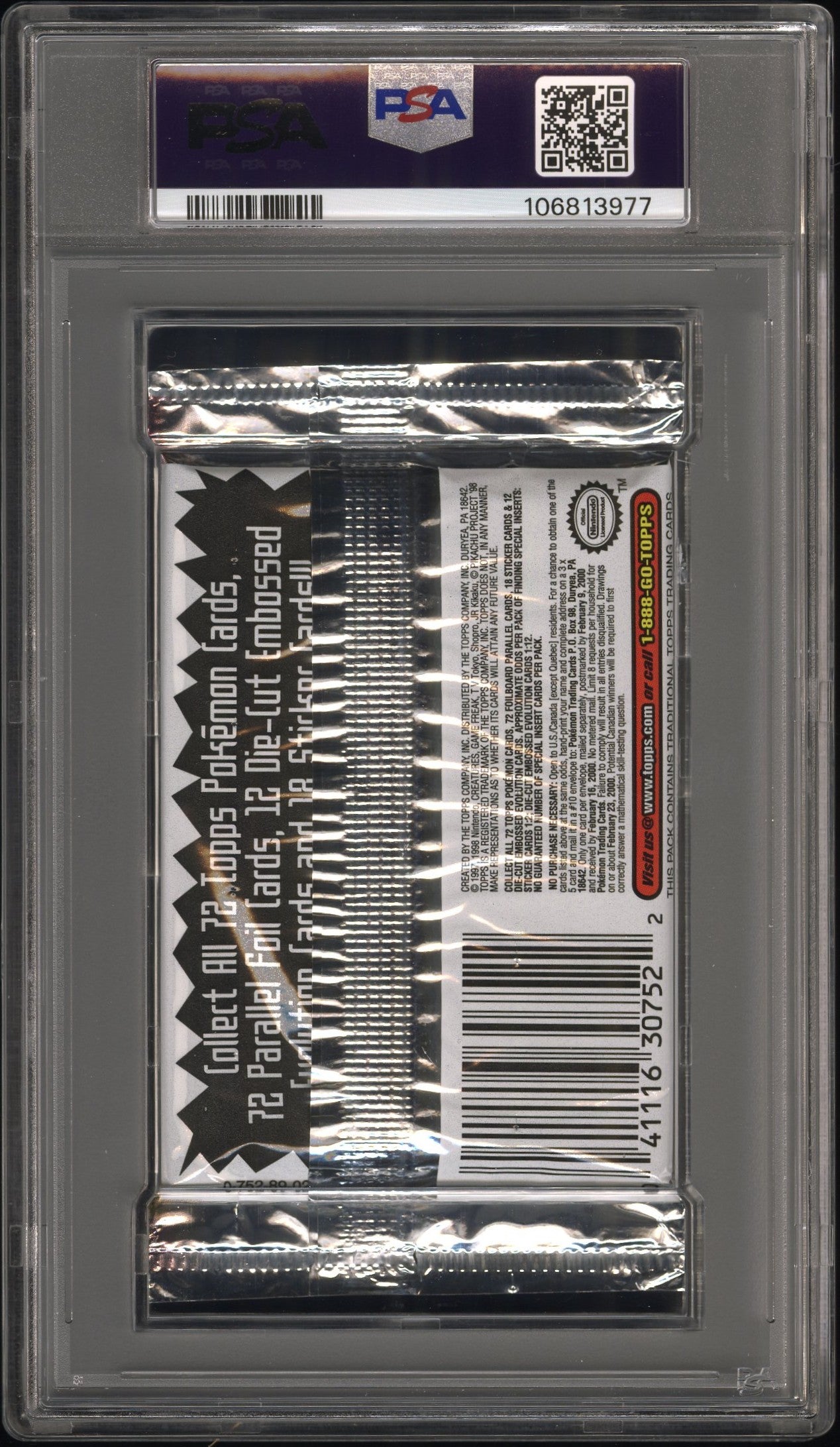 PSA 10 - TOPPS The First Movie Blue Logo (Mewtwo) Foil Pack - Pokemon