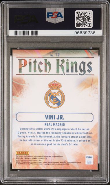 PSA 9 - Vini Jr. 03/10 23/24 Donruss Pitch Kings #12 Gold - Football