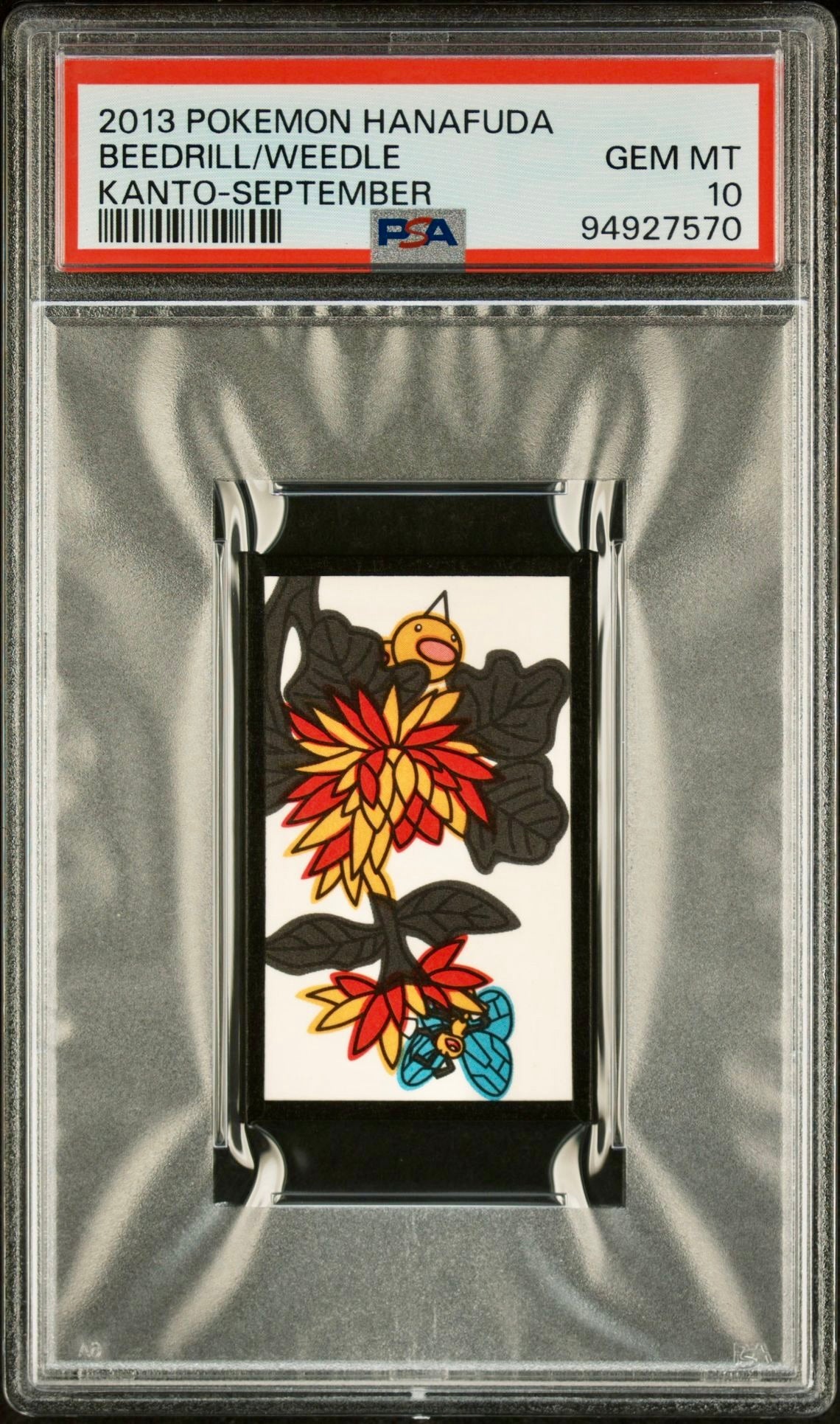 PSA 10 - Beedrill/Weedle 2013 Hanafuda Kanto September - Pokemon