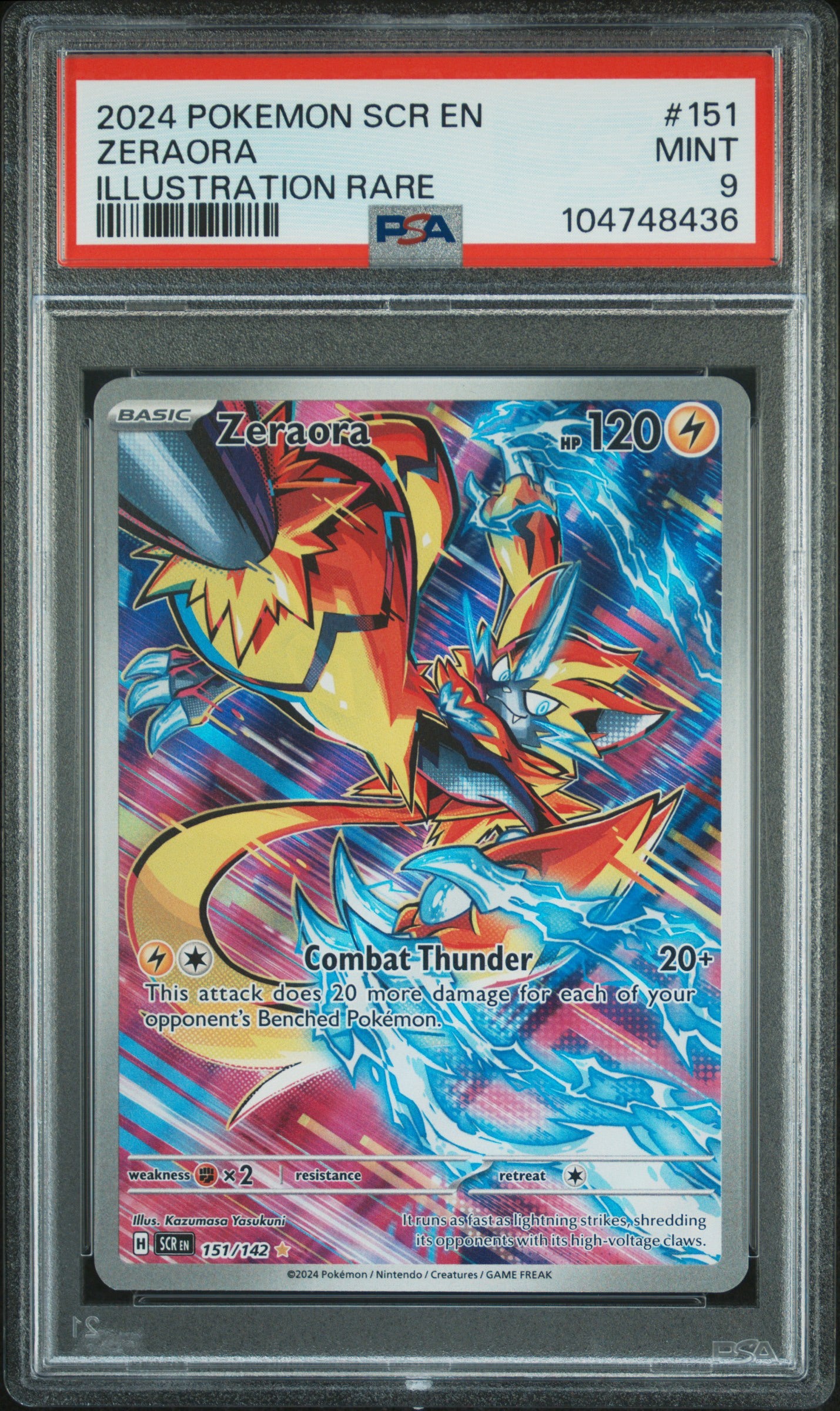 PSA 9 - Zeraora IR 151/142 SV Stellar Crown - Pokemon