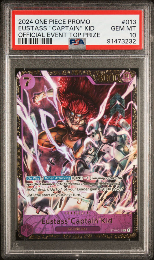 PSA 10 - Eustass “Captain” Kid ST10-013 Official Top Event Prize - One Piece