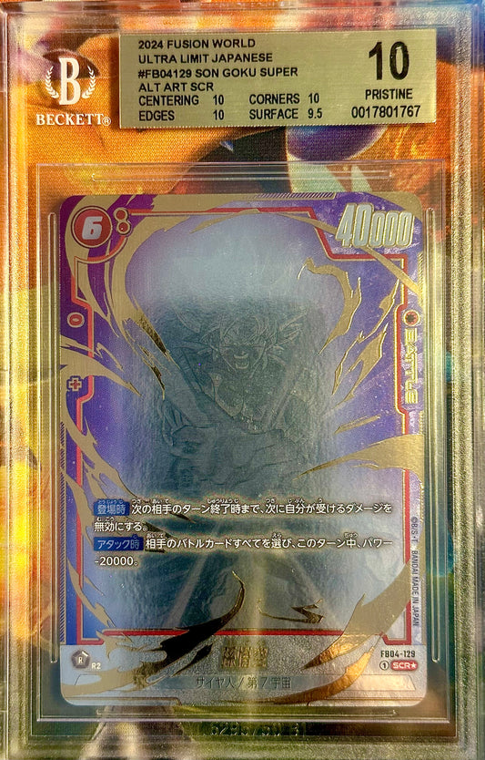 BGS 10 -  Son Goku SEC Super Alt Art FB04-129 JPN Fusion World - DBS