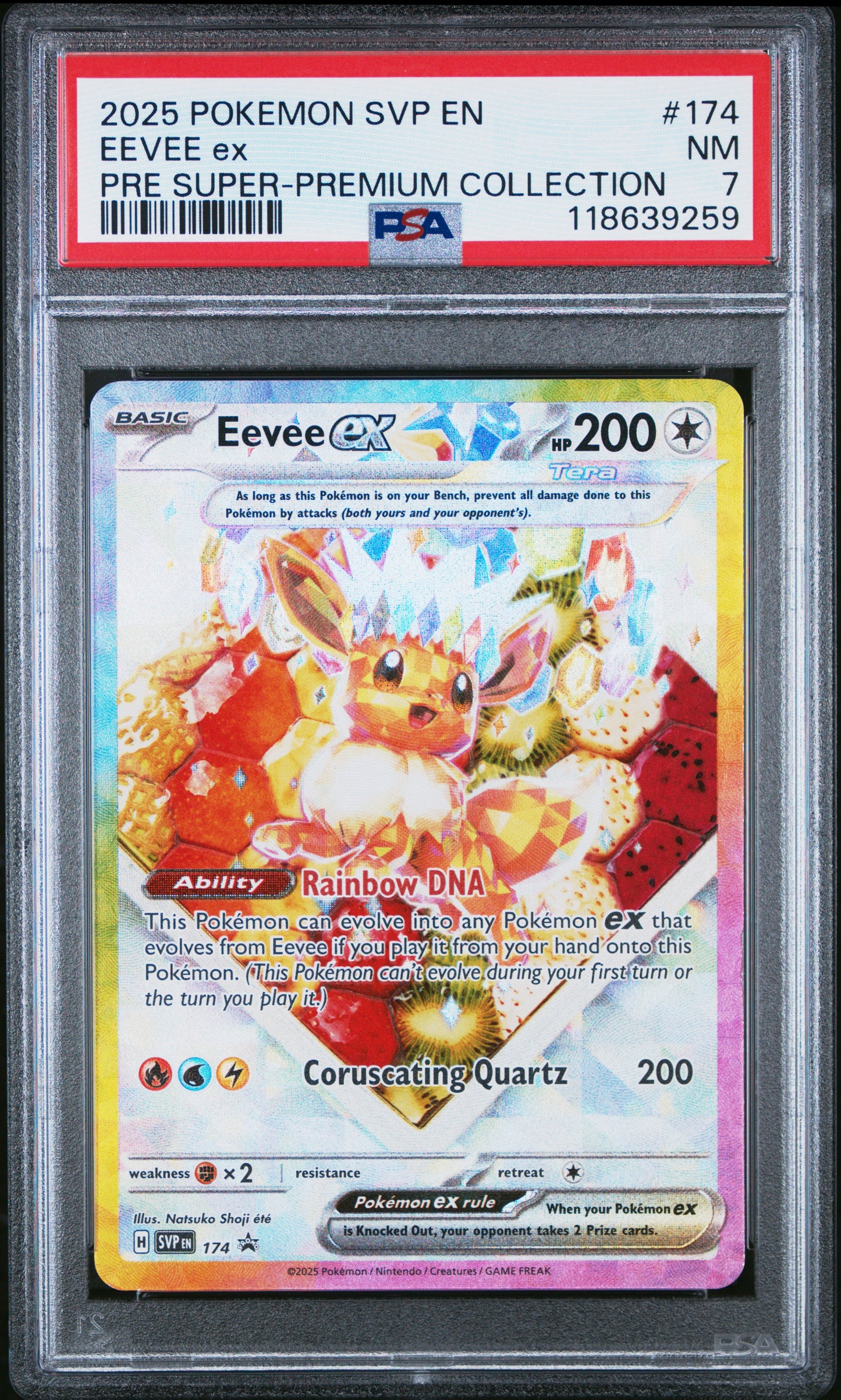 PSA 7 - Eevee ex SVP174 Prismatic Evolutions UPC Promo - Pokemon