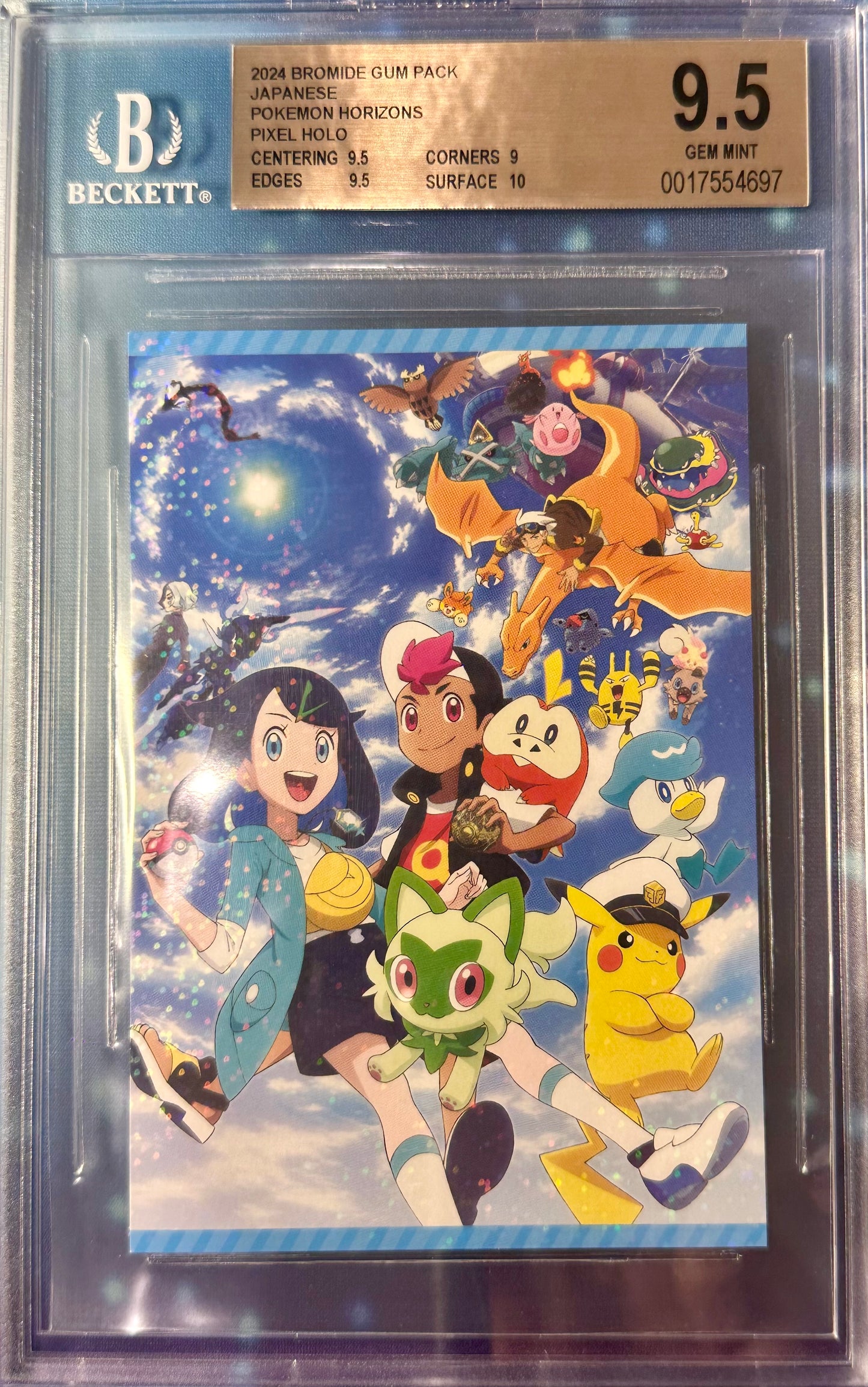 BGS 9.5 - Liko Roy Pixel Holo 2024 Bromide Gum Japanese - Pokemon