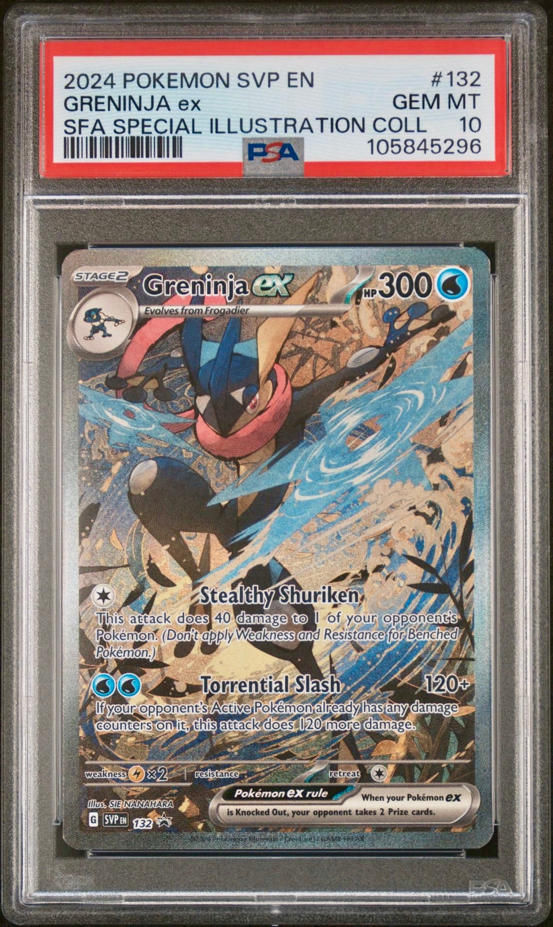 PSA 10 - Greninja ex SVP132 Shrouded Fable Box Promo - Pokemon