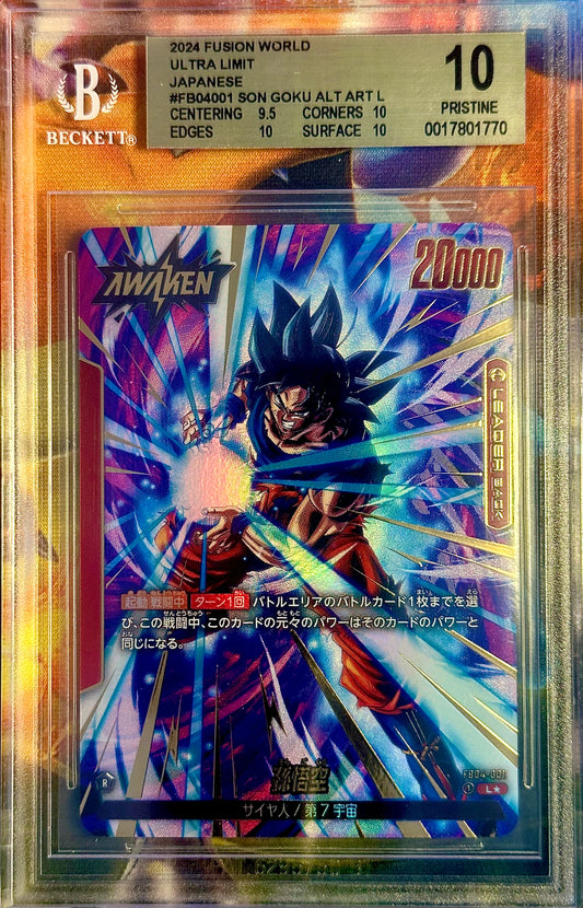 BGS 10 - Son Goku Alt Art L FB04-001 JPN Ultra Limit Fusion World - DBS