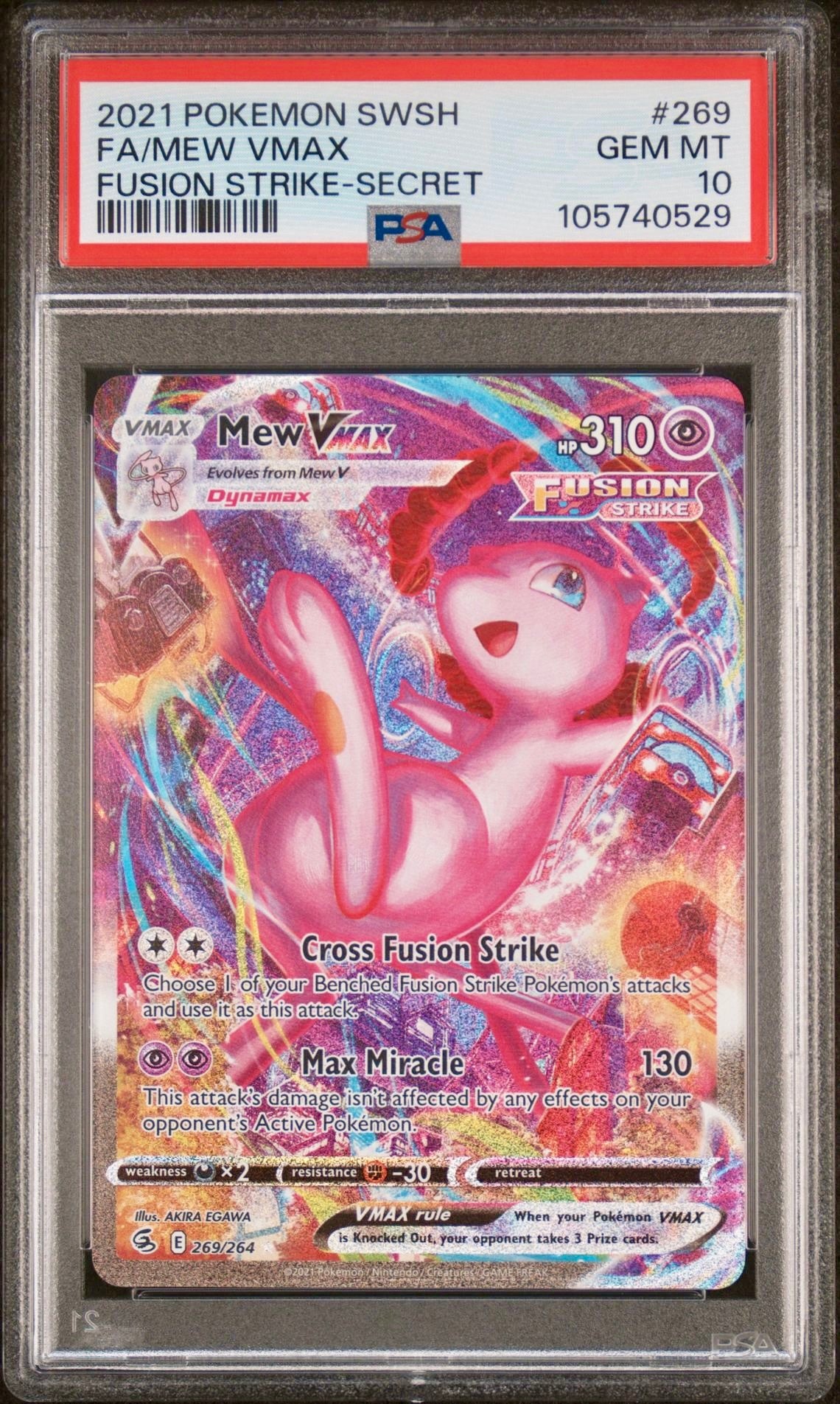 PSA 10 - Mew VMAX 269/264 SWSH Fusion Strike - Pokemon