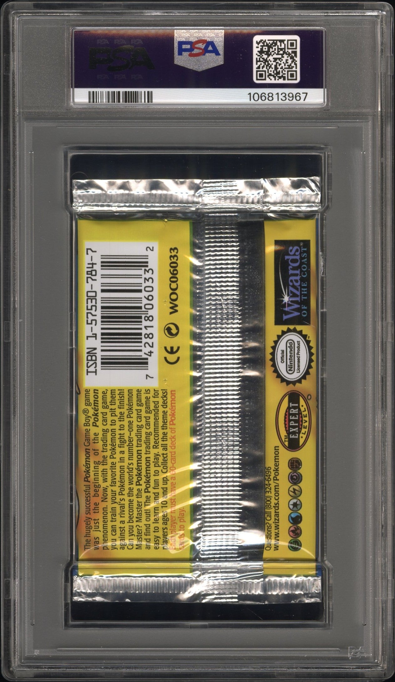 PSA 9 - WOTC Base Set Unlimited (Charizard Thick Font) Foil Pack - Pokemon