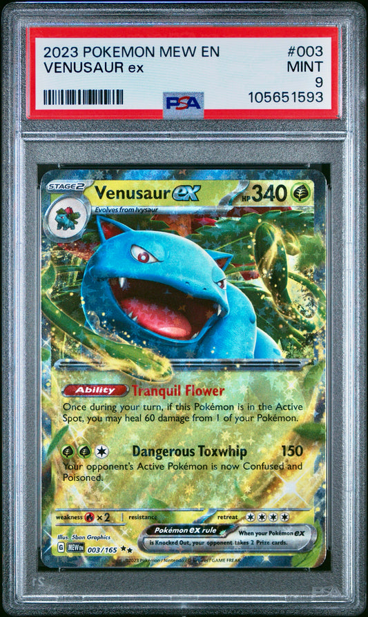 PSA 9 - Venusaur ex 003/165 SV MEW English 151 - Pokemon