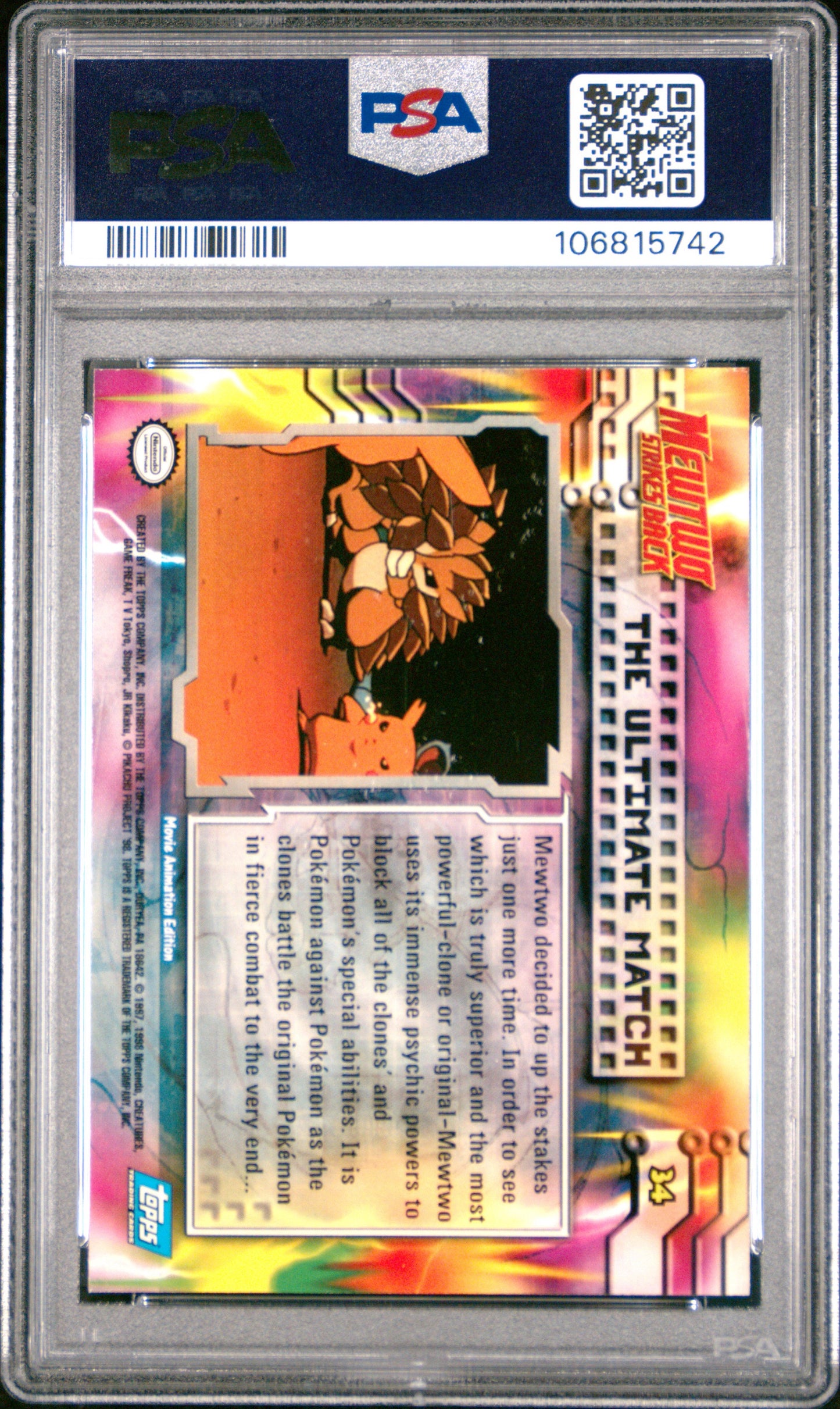 PSA 9 - Scyther Ultimate Showdown #34 1999 TOPPS Movie Edition - Pokemon