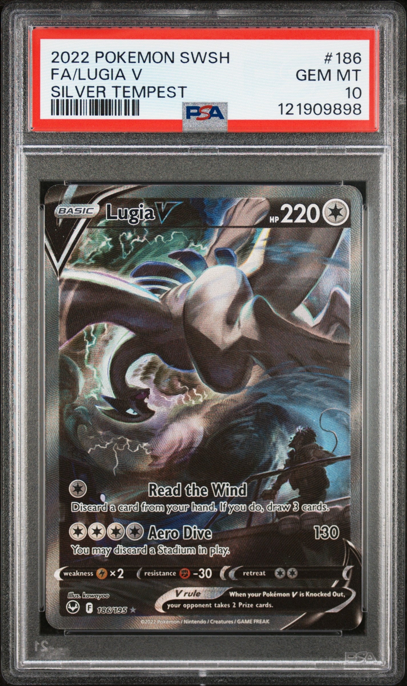 PSA 10 - Lugia V 186/195 SWSH Silver Tempest - Pokemon