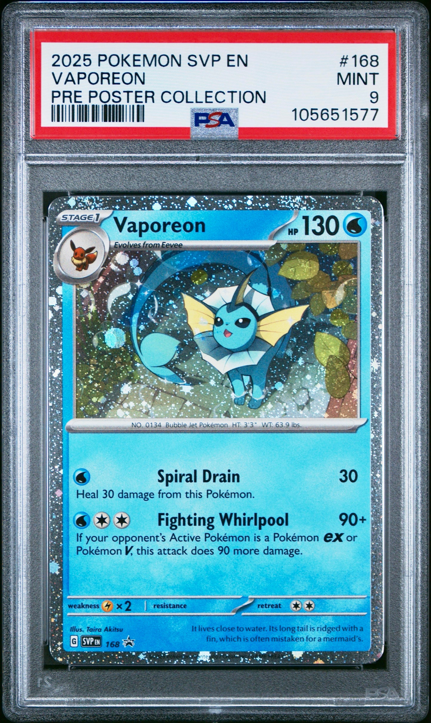 PSA 9 - Flareon 167 Vaporeon 168 Jolteon 169 SV Prismatic Evolutions - Pokemon