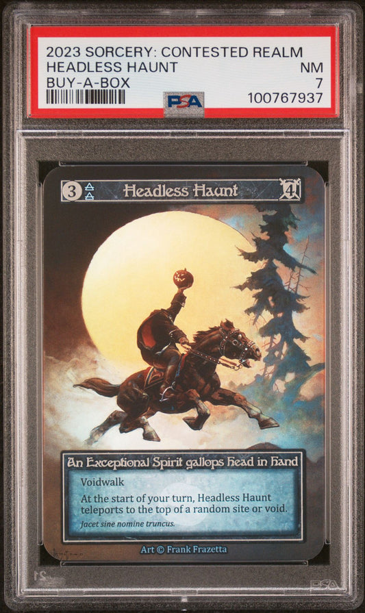 PSA 7 - Headless Haunt (Exceptional Foil) Buy-a-Box Promo Beta - Sorcery
