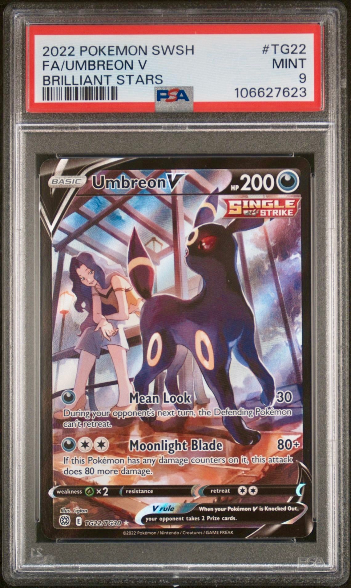 PSA 9 - Umbreon V TG22/TG30 SWSH Brilliant Stars - Pokemon