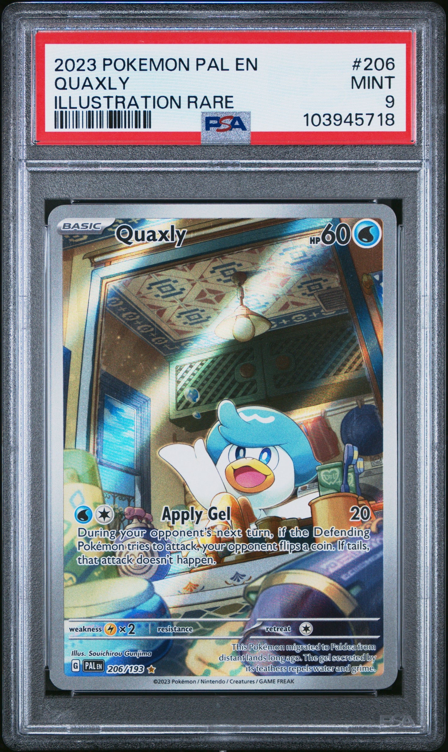 PSA 9 - Quaxly IR 206/193 SV Paldea Evolved - Pokemon