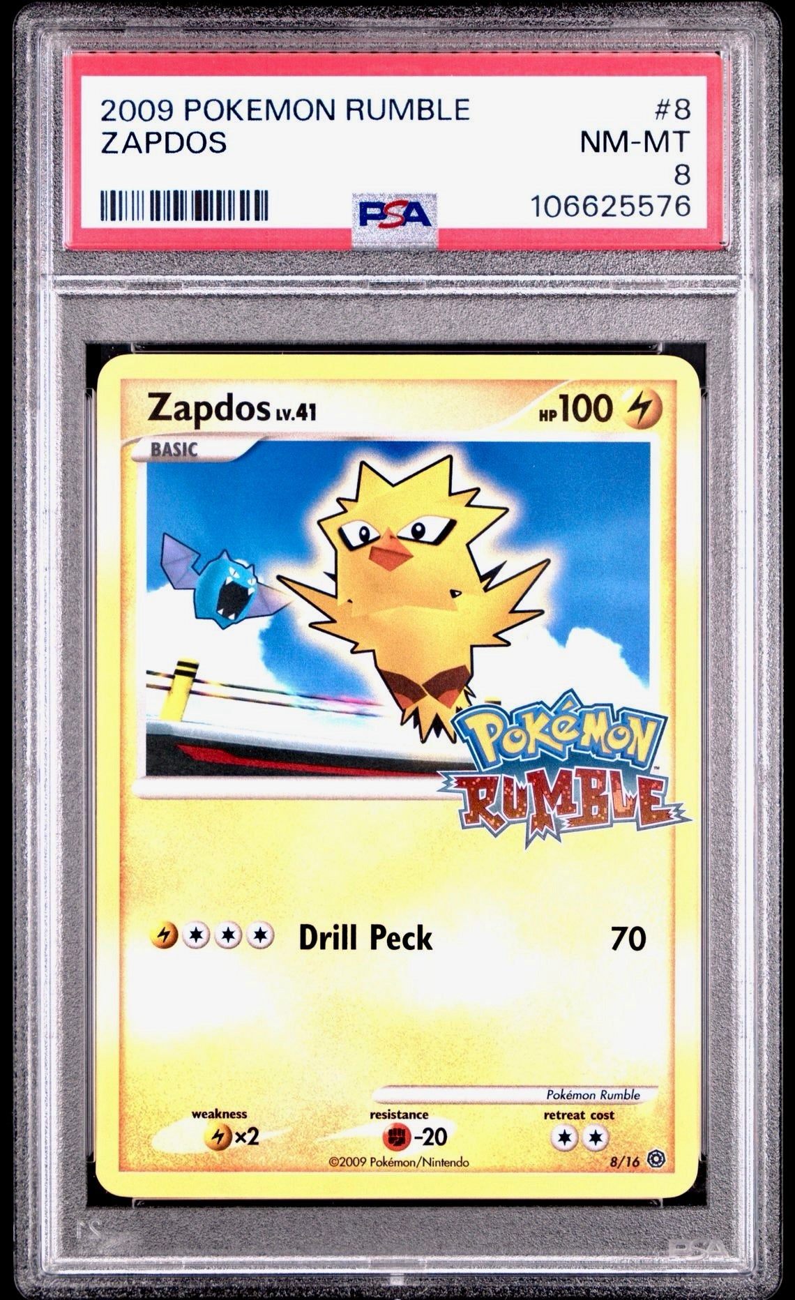 PSA 8 -Zapdos 8/16 2009 Pokemon RUMBLE - Pokemon
