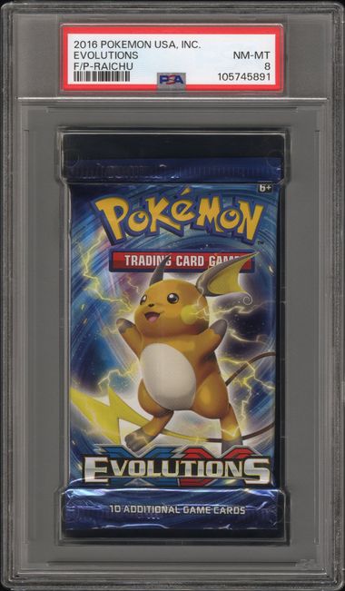 PSA 8 - XY Evolutions (Raichu) Foil Pack - Pokemon JustEncased PSA 8 - XY Evolutions (Raichu) Foil Pack - Pokemon JustEncased