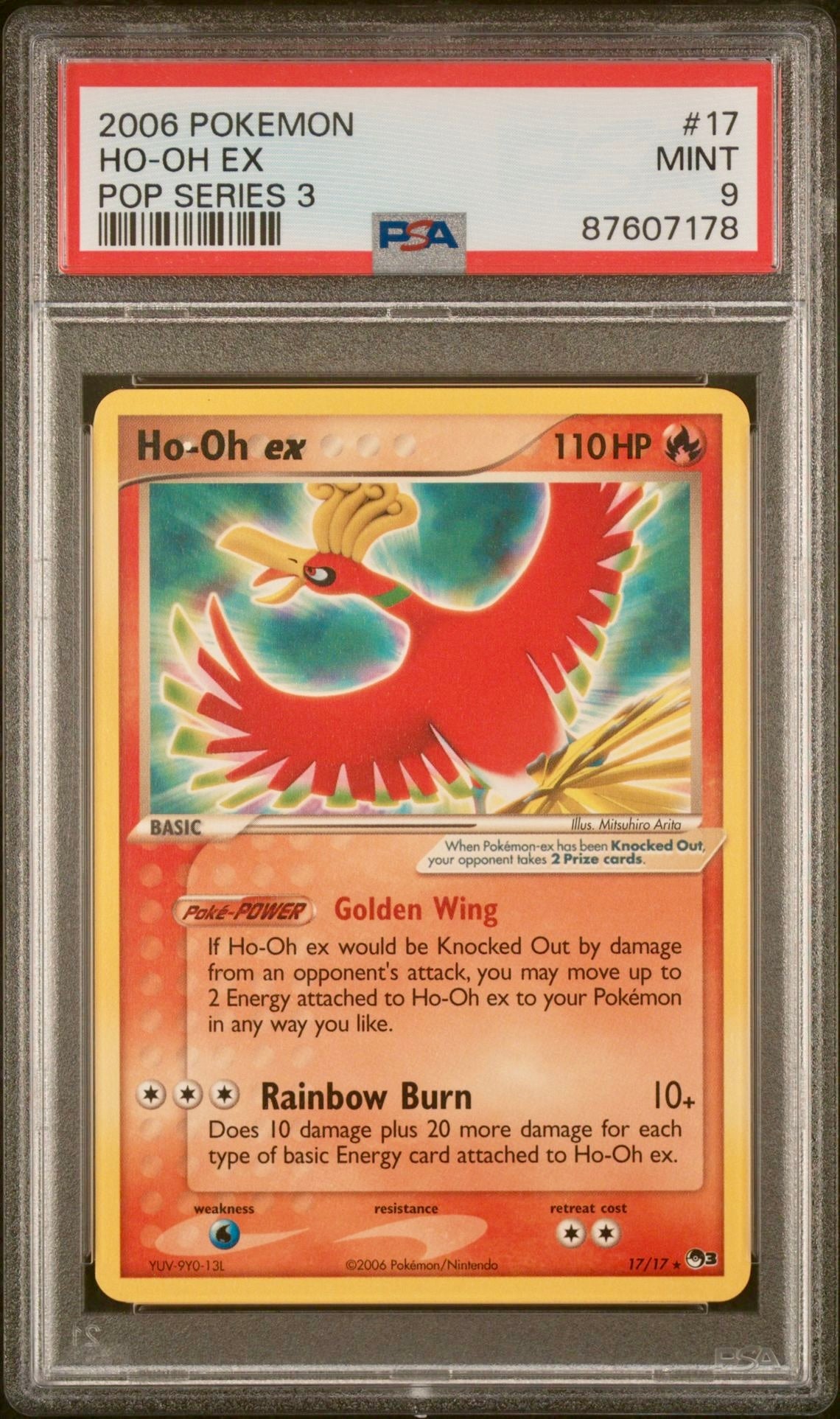 PSA 9 - Ho-Oh ex 17/17 POP Series 3 - Pokemon