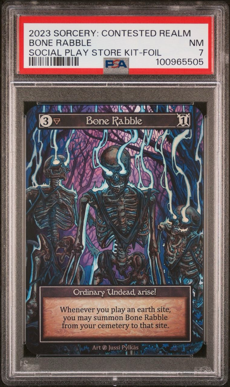 PSA 7 - Bone Rabble (Ordinary Foil) Social Play Store Kit - Sorcery