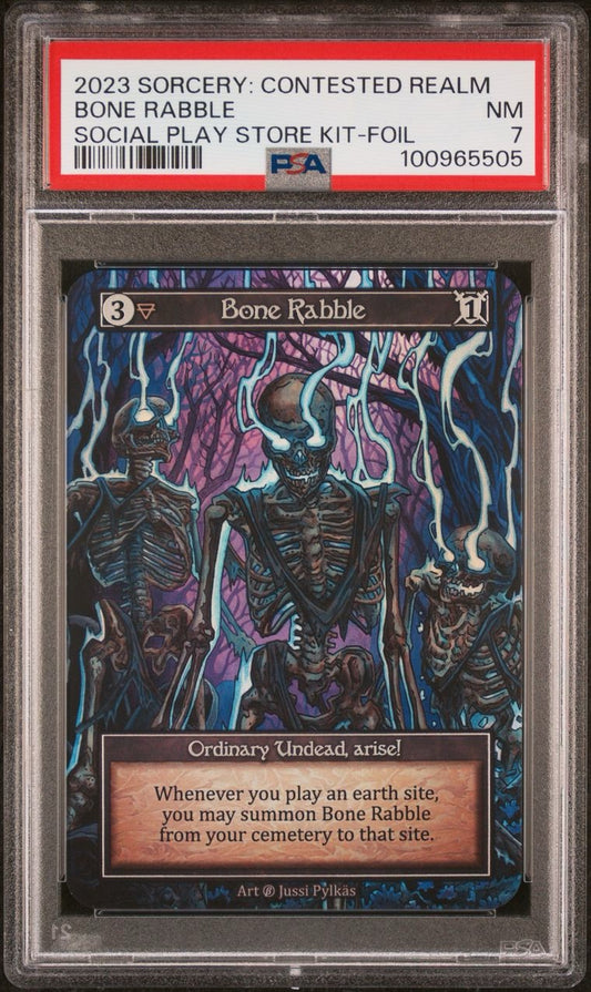PSA 7 - Bone Rabble (Ordinary Foil) Social Play Store Kit - Sorcery