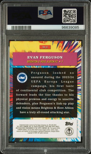 PSA 10 - Evan Ferguson 2023-24 The Man #TM13 - Football