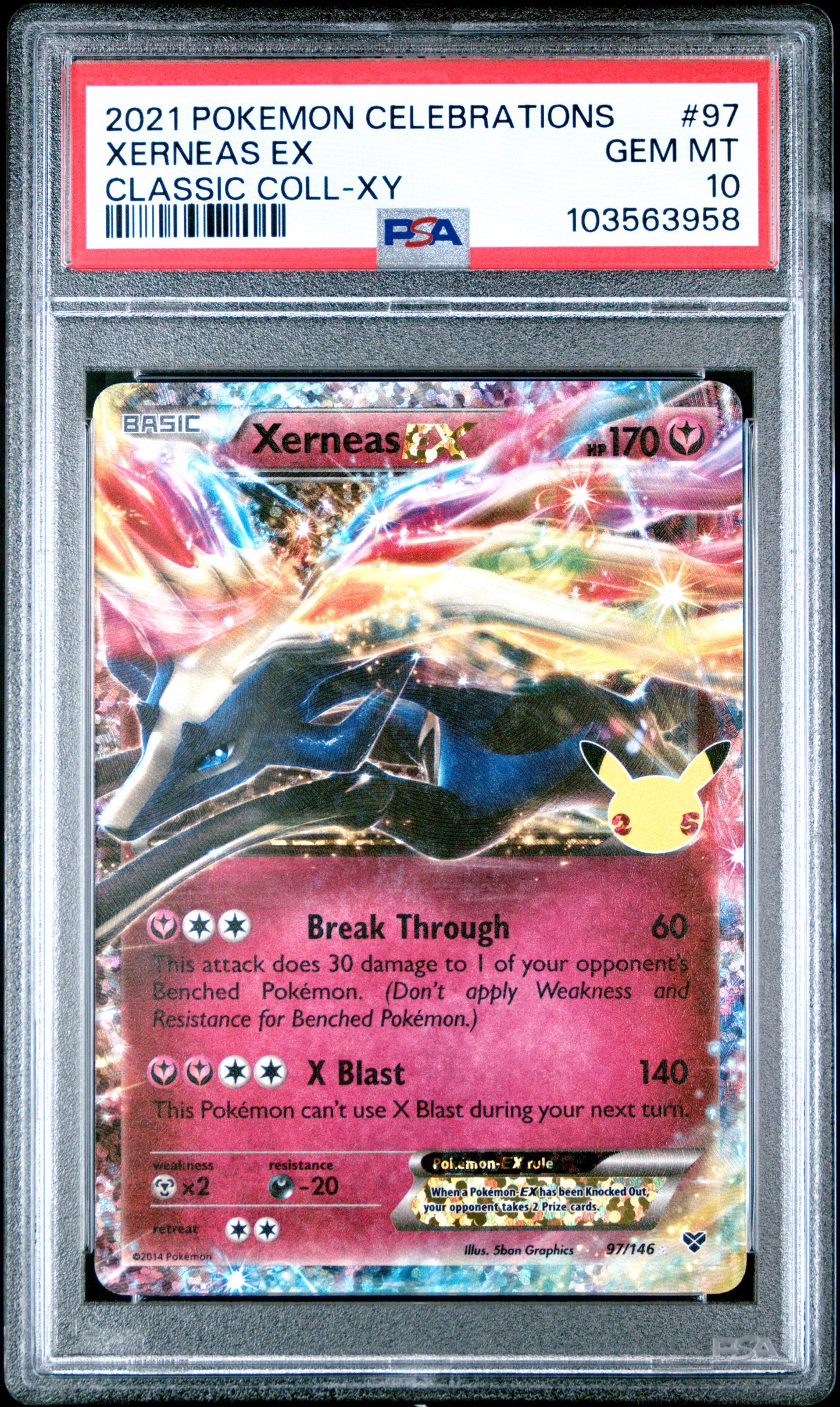 PSA 10 - Xerneas EX 97/146 SWSH 25th Celebrations Classic - Pokemon