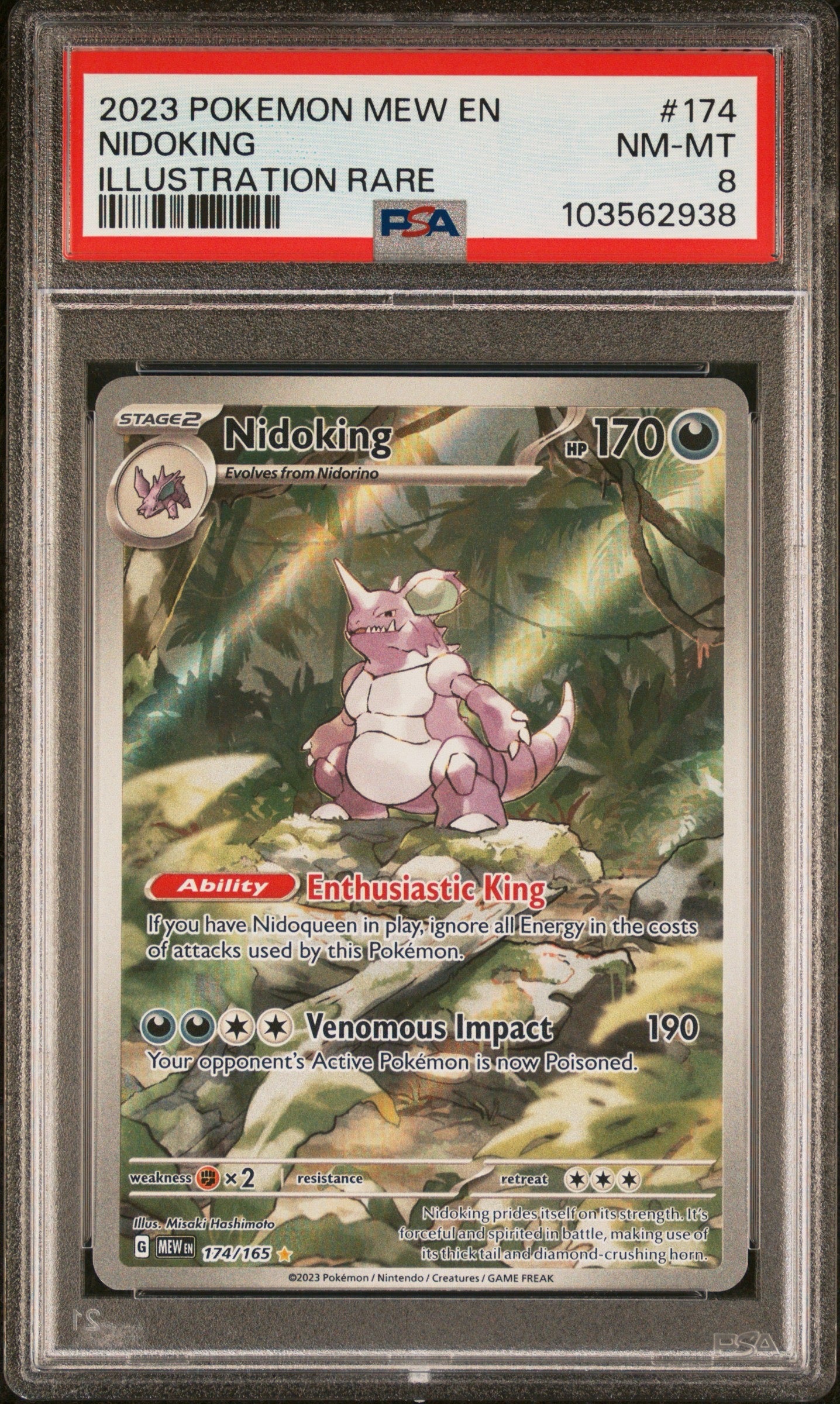 PSA 8 - Nidoking IR 174/65 SV MEW English 151 - Pokemon