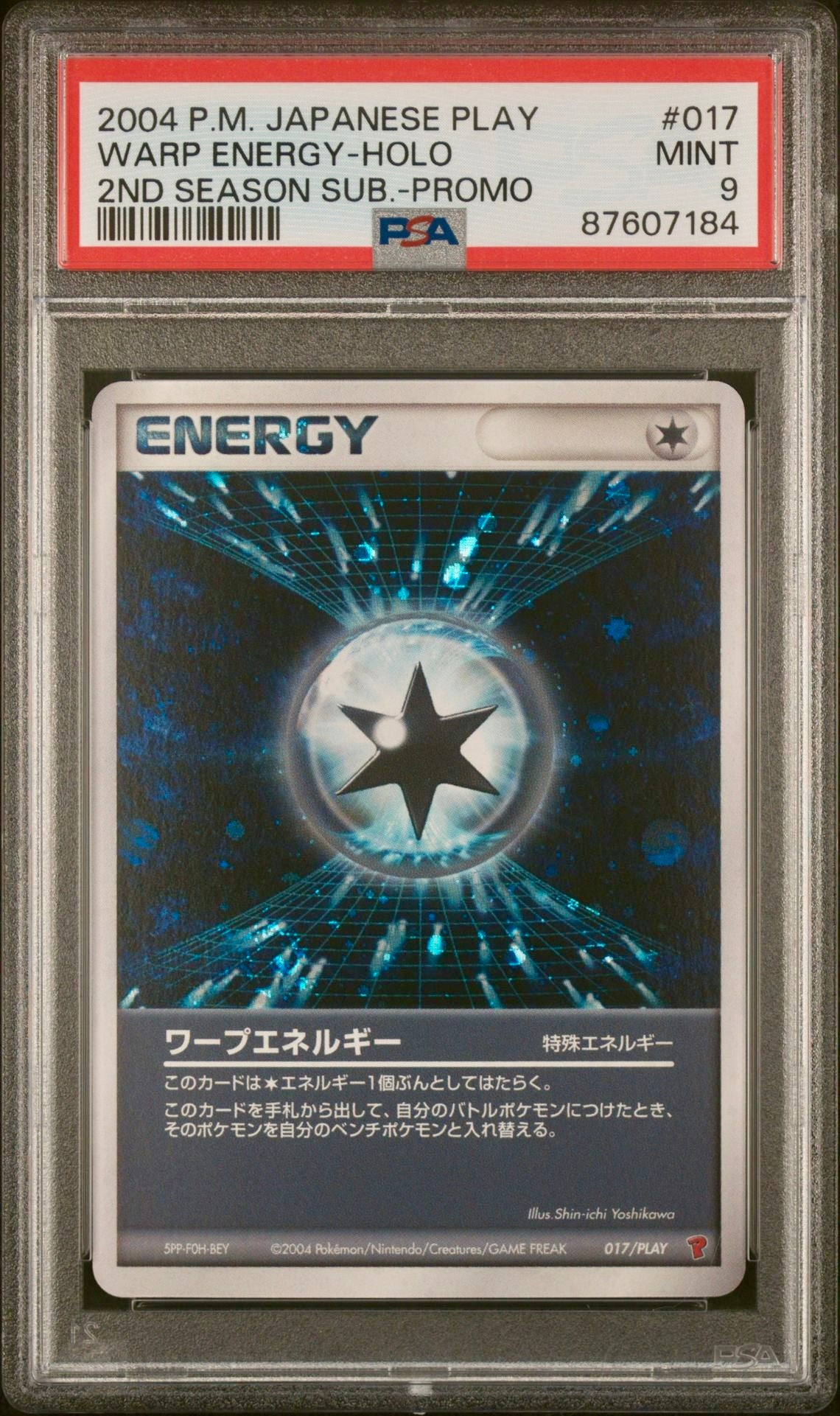PSA 9 - Cyclone Warp Boost Energy /PLAY 2nd Season Sub Promos - Pokemon