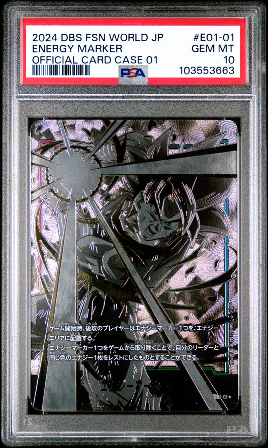 PSA 10 - Son Goku Gold Foil Alt Art E01-01 JPN Fusion World - DBS