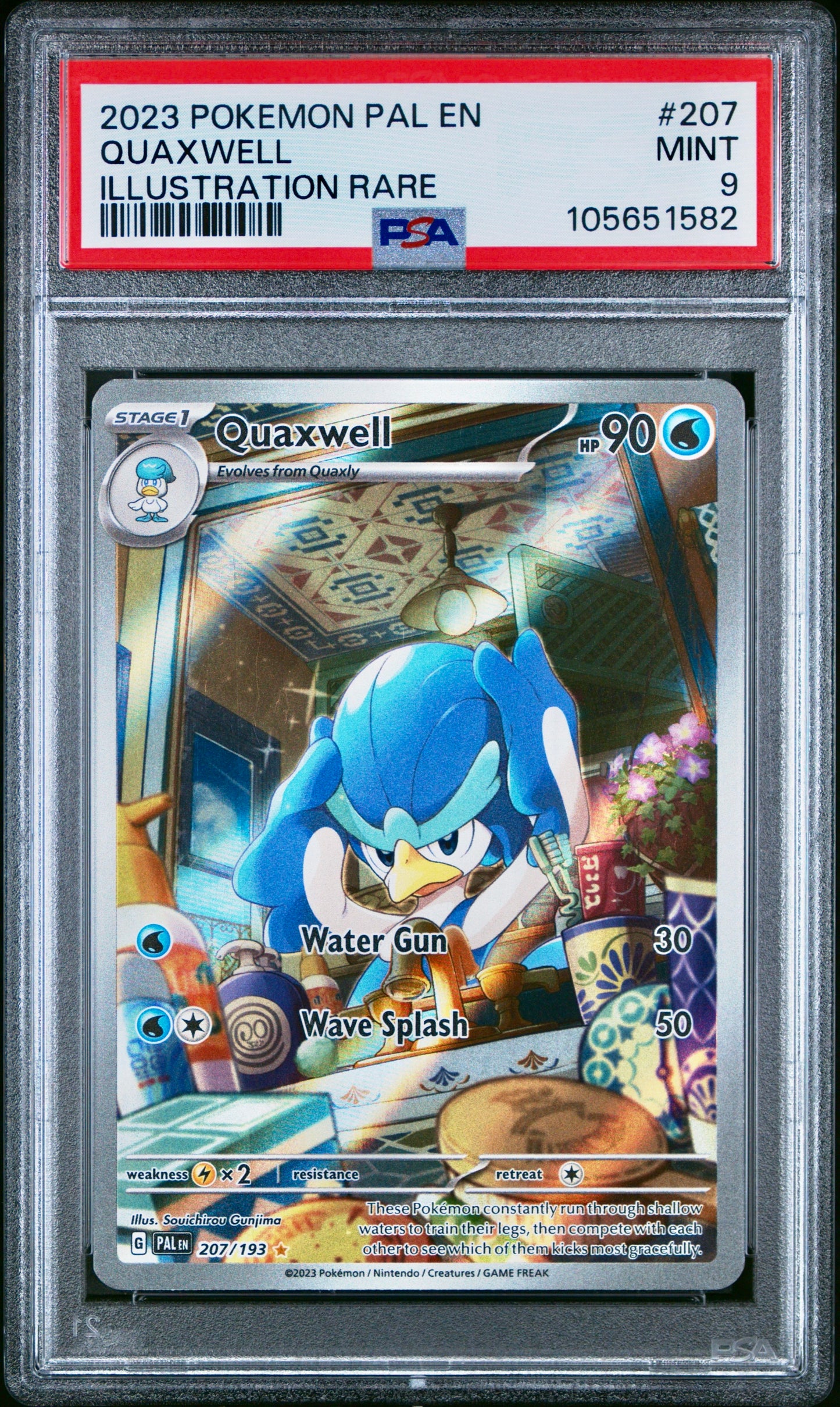 PSA 9 - Quaxwell IR 207/193 SV Paldea Evolved - Pokemon