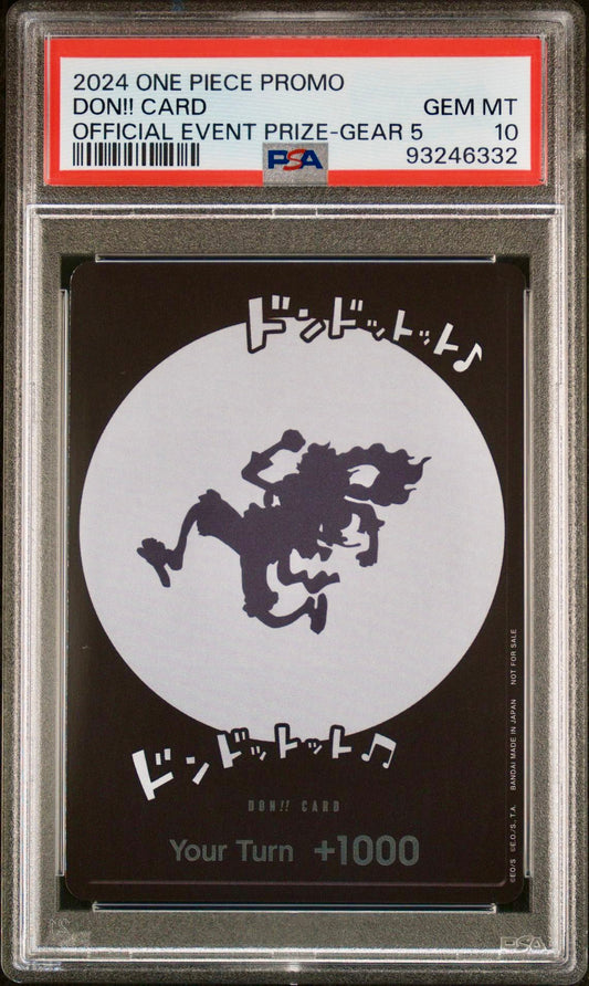 PSA 10 - DON!! Card Gear 5 Luffy Official Event Prize - One Piece