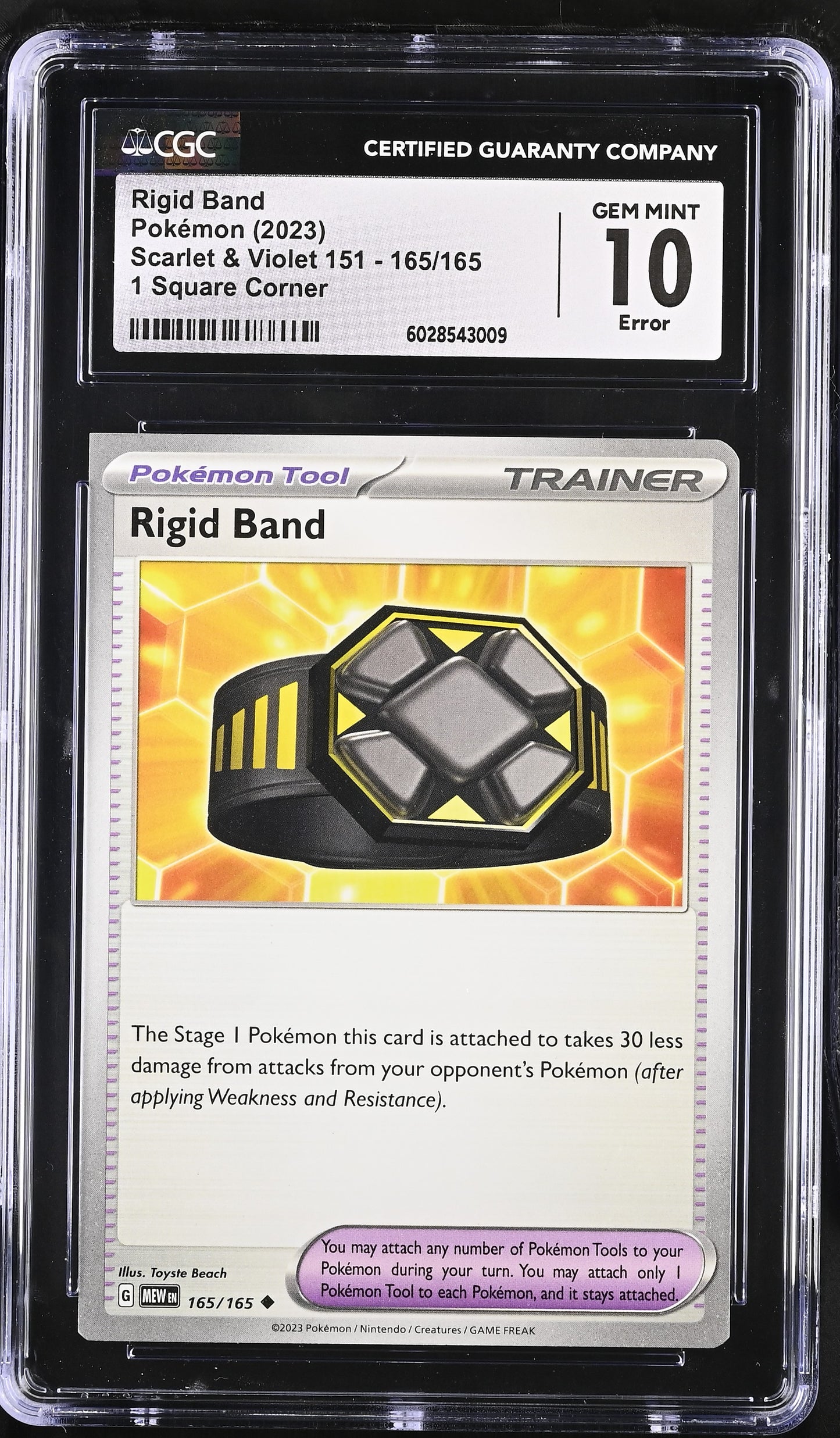 CGC 10 - ERROR Rigid Band 165/165 SV MEW English 151 - Pokemon