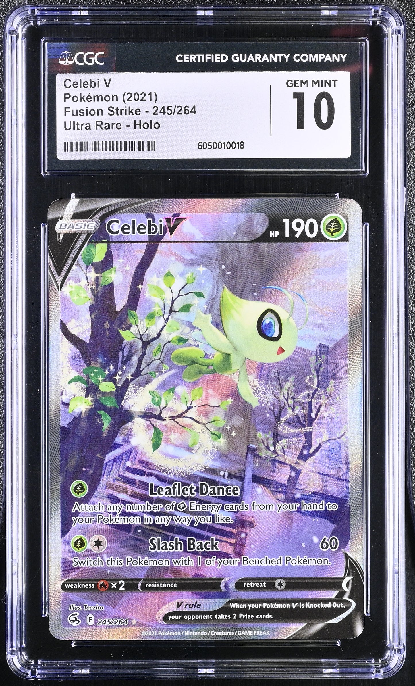 CGC 10 - Celebi V 245/264 SWSH Fusion Strike - Pokemon