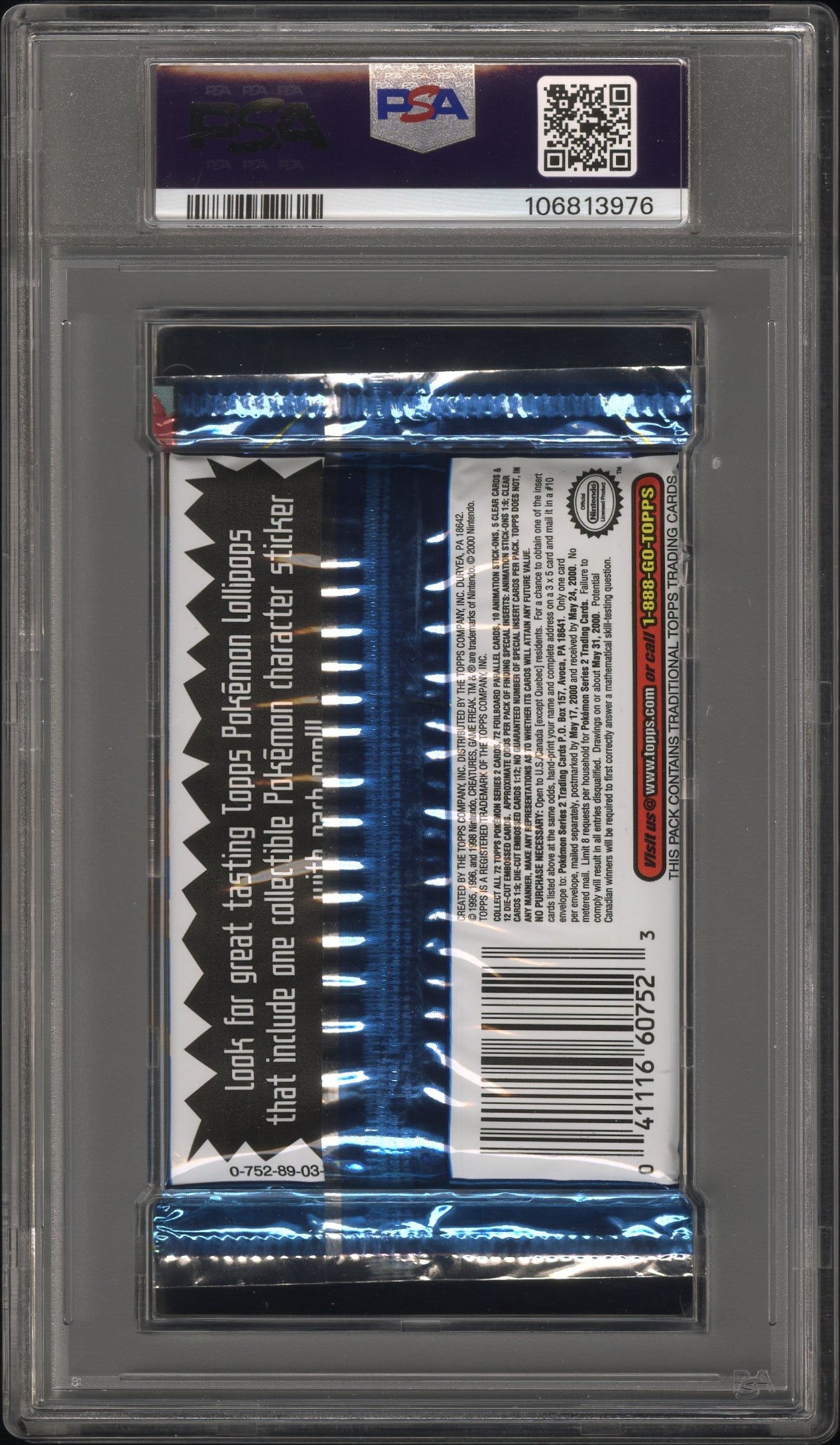 PSA 10 - TOPPS TV Animation Edition Series 2 (Team Rocket) Foil Pack - Pokemon