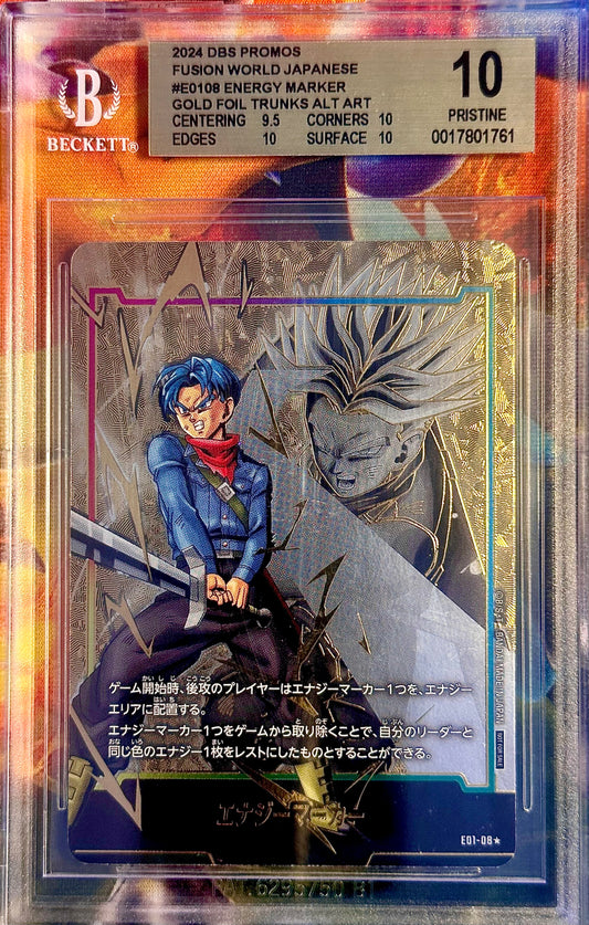 BGS 10 - Trunks Gold Foil Alt Art E01-08 JPN Fusion World - DBS
