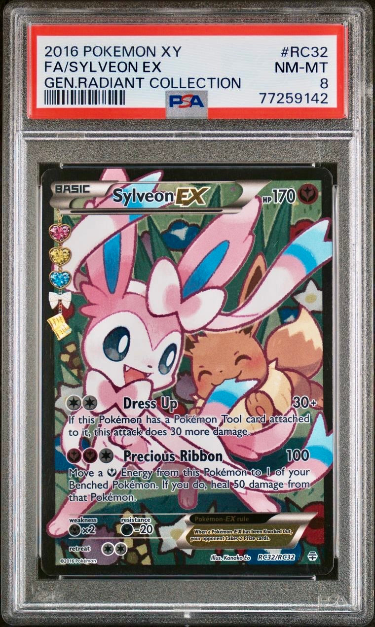 PSA 8 - Sylveon EX RC32/RC32 XY Generations Radiant Collection