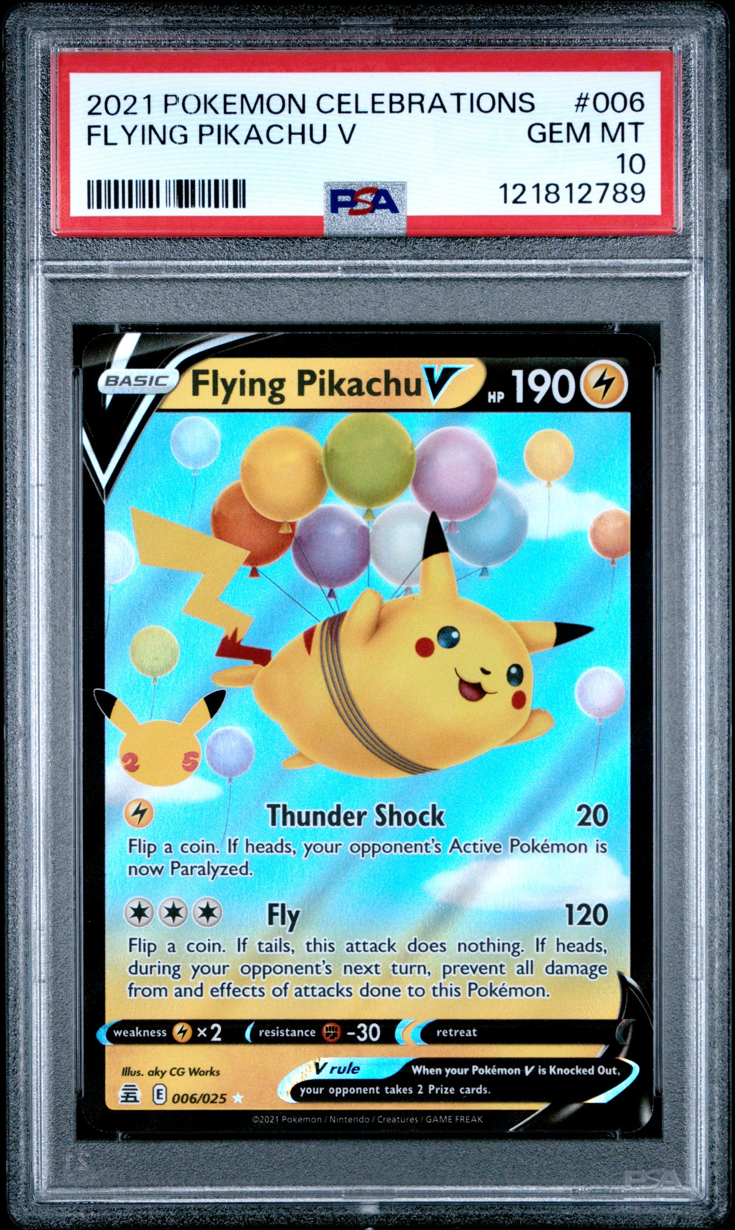 PSA 10 - Flying Pikachu 006/025 SWSH 25th Celebrations - Pokemon