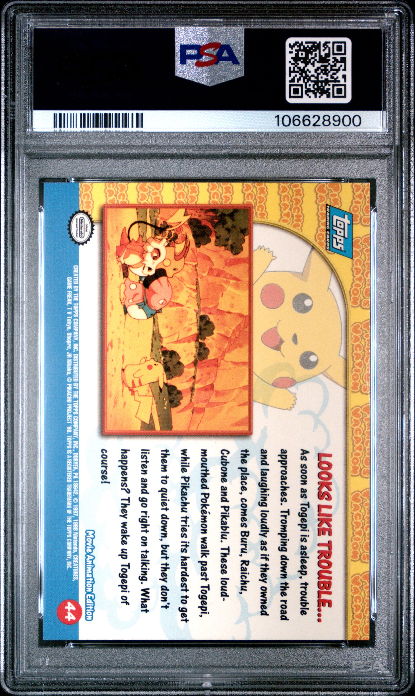 PSA 10 - Looks Like Trouble #44 1999 TOPPS Movie Edition - Pokemon