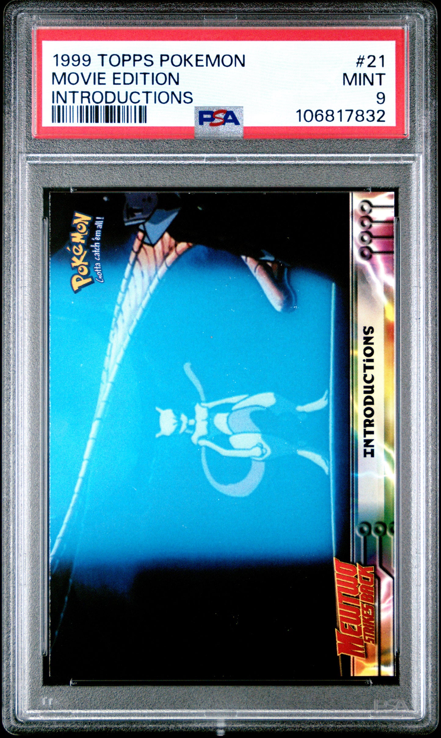 PSA 9 - Mewtwo Introductions #21 1999 TOPPS Movie Edition - Pokemon