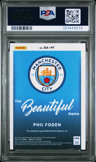 PSA 6 - Phil Foden Donruss Fifa Beautiful Game Auto 23-24 - Football
