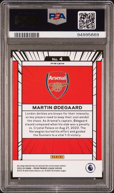 PSA 9 - Martin Odegaard 2023-24 Prizm P/L Manga #4 - Football
