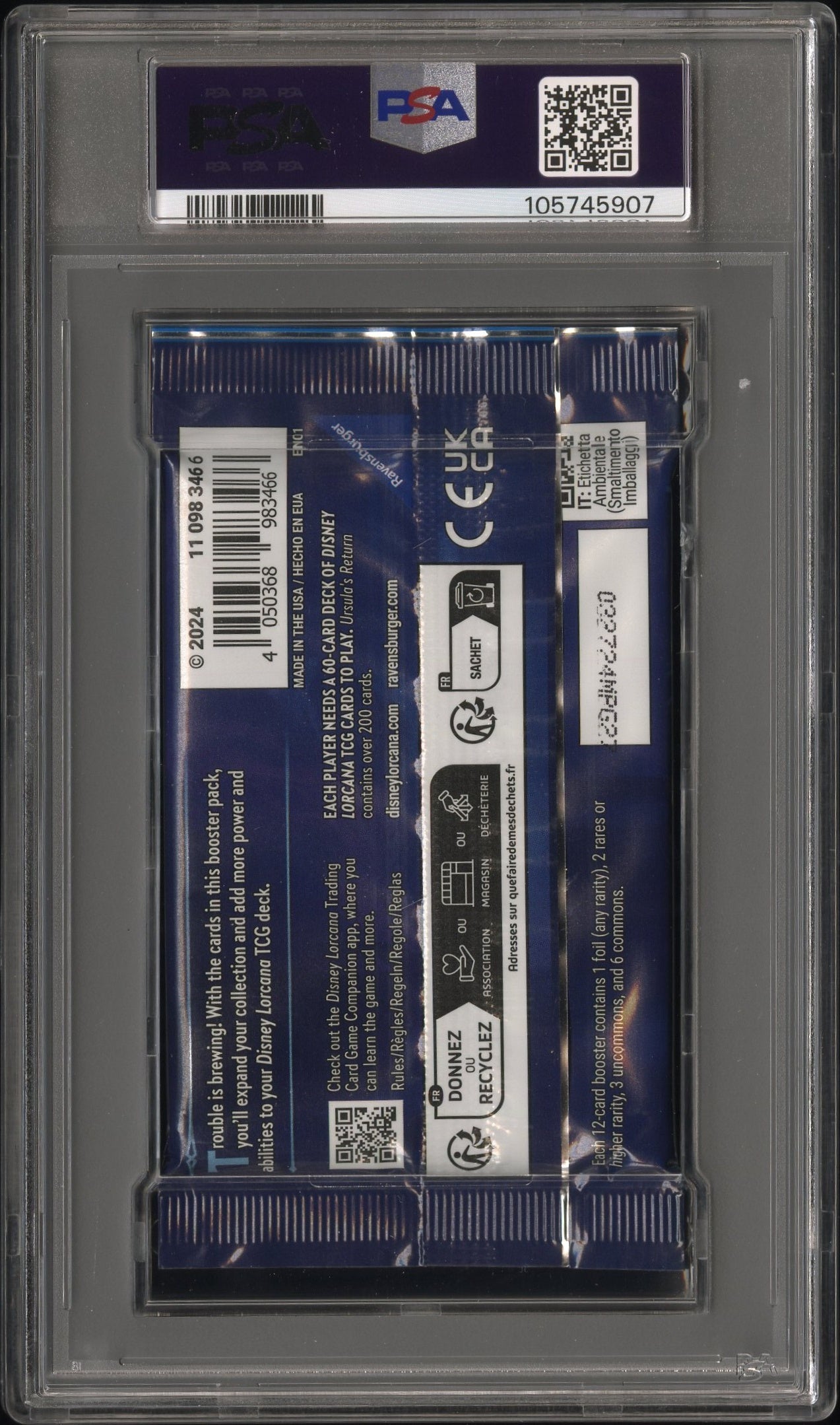 PSA 10 - Urusula's Return (Ariel) Foil Pack - Disney Lorcana