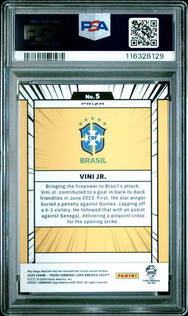 PSA 9 - Vini Jr. Prizm Manga 2024 #5 SSP - Football