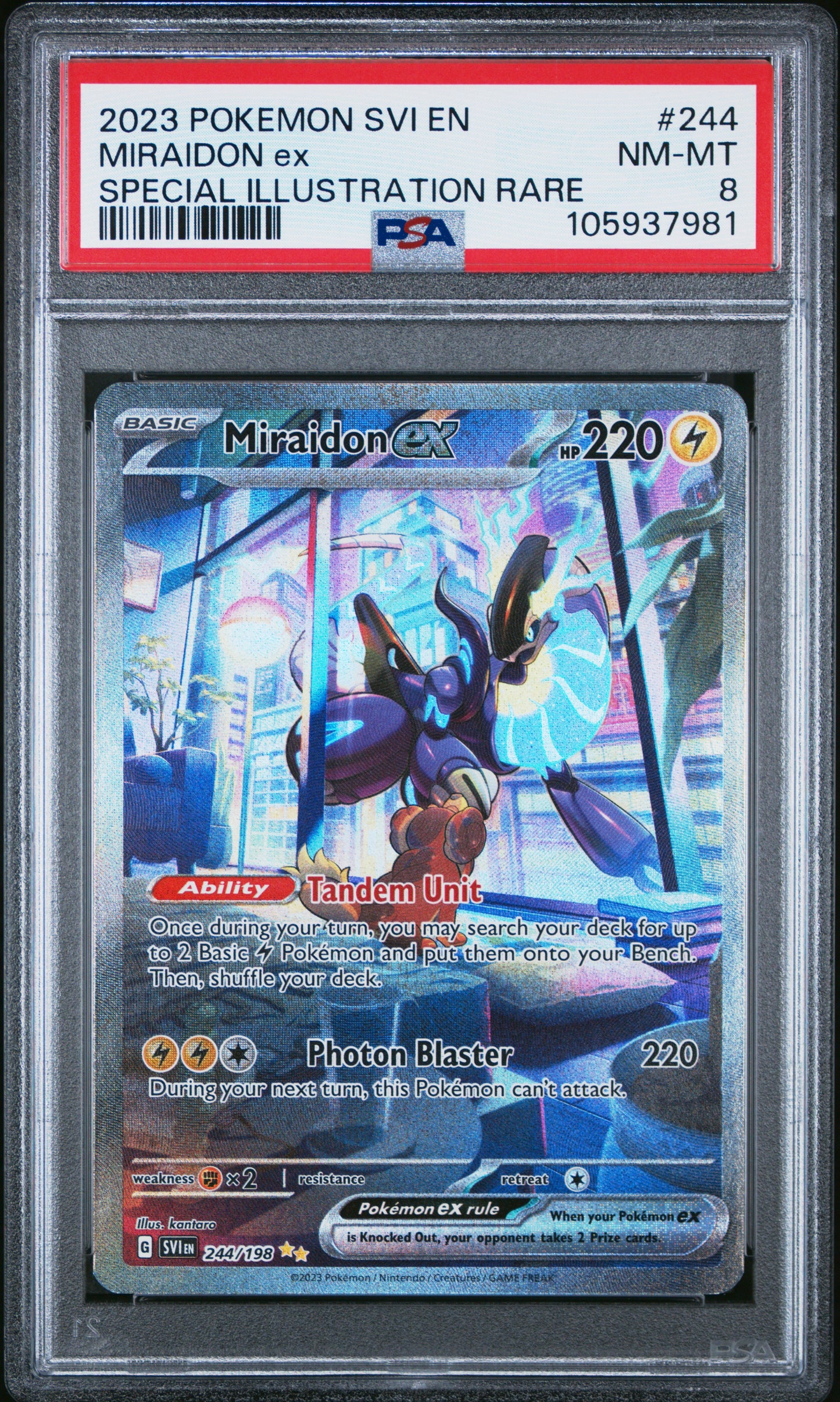 PSA 8 - Miraidon ex SIR 244/198 SV Base Set - Pokemon