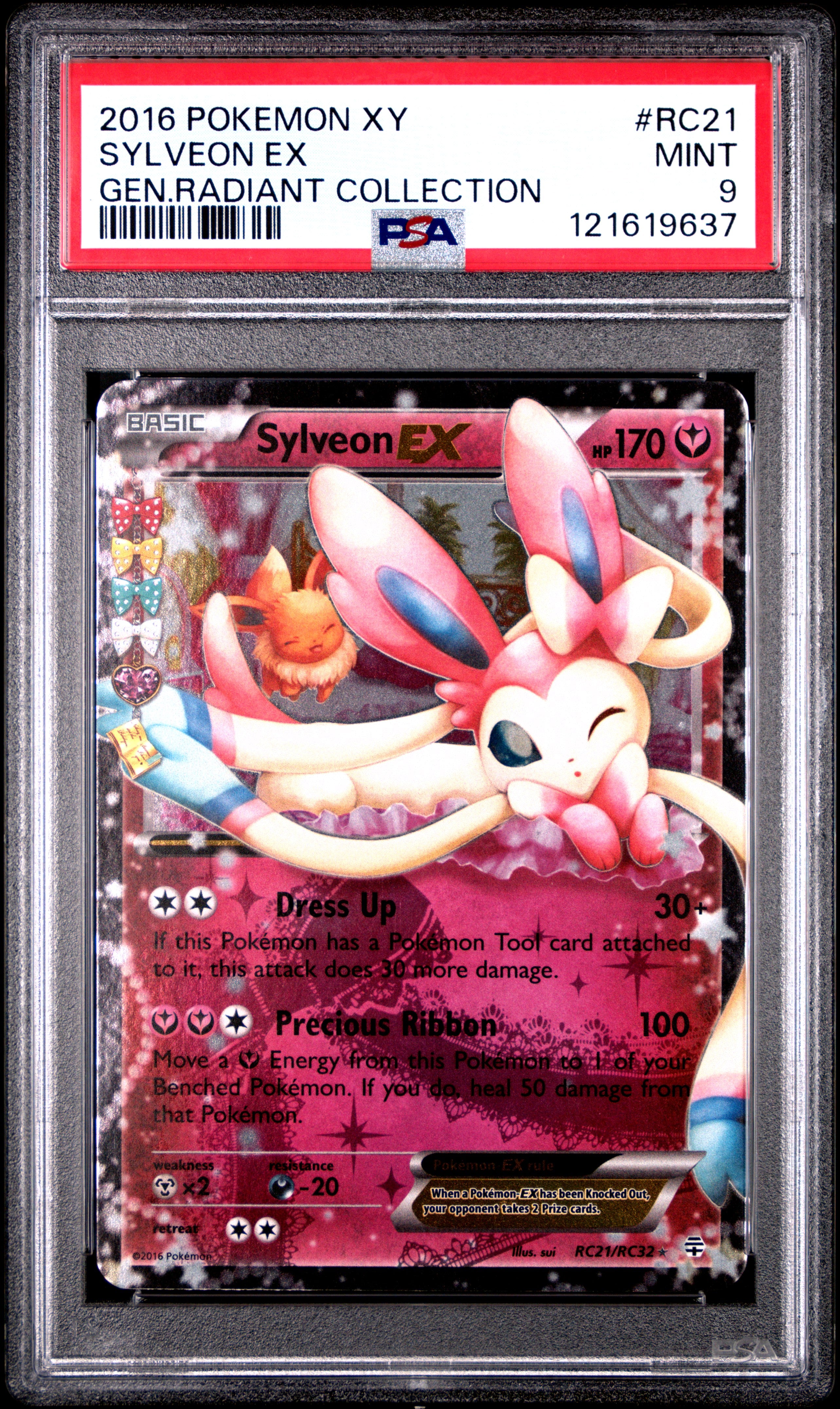PSA 9 - Sylveon EX RC21/RC32 XY Generations Radiant Collection