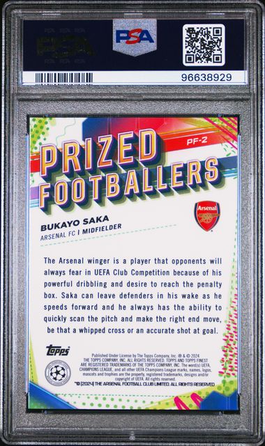 PSA 10 - Bukayo Saka 2023-24 PF2 Topps Prized Footballer - Football
