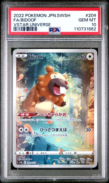 PSA 10 - Bidoof 204/172 AR s12a VSTAR Universe - Pokemon