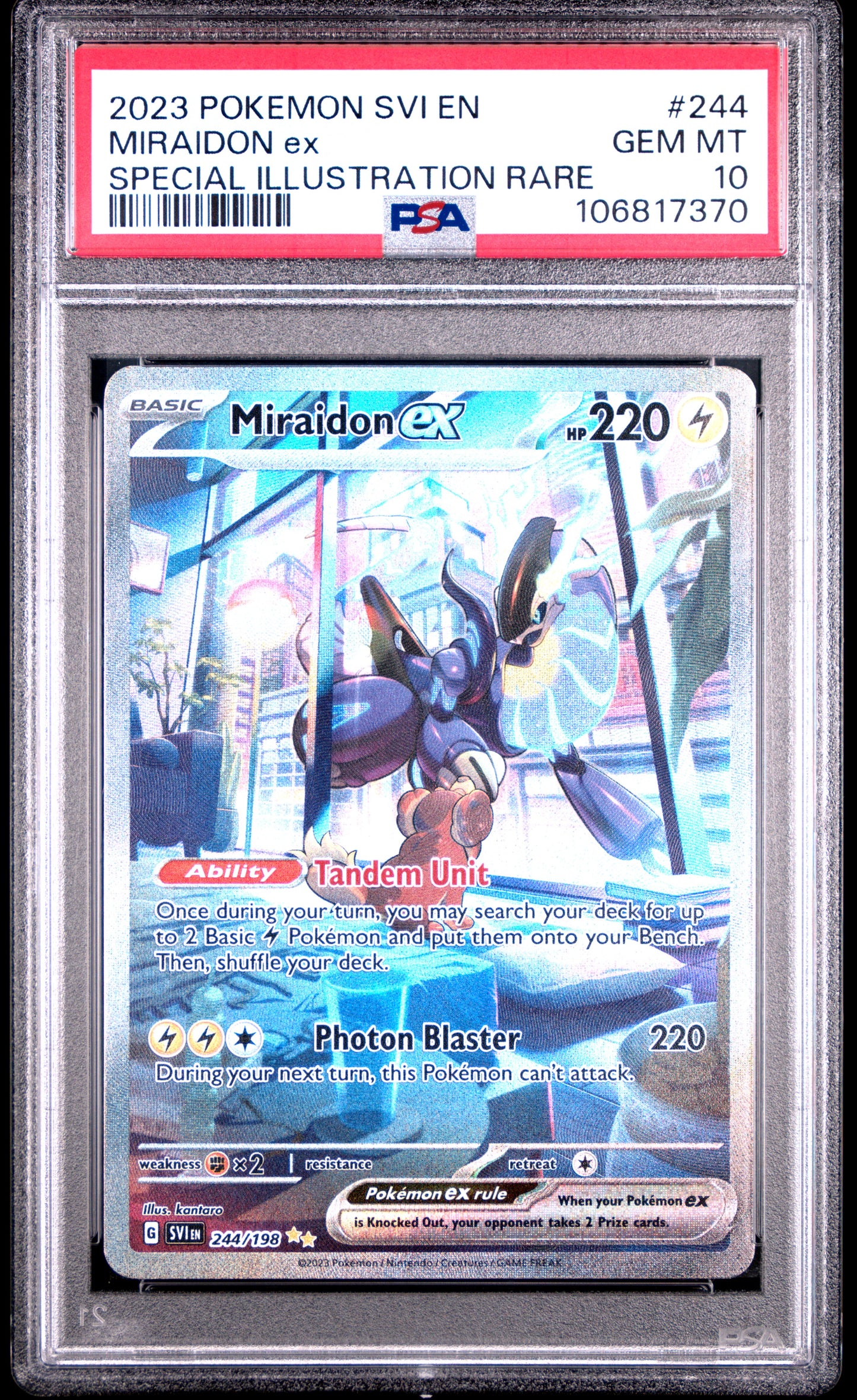 PSA 10 - Miraidon ex 244/198 & Koraidon ex 247/198 SV Base Set SEQ - Pokemon